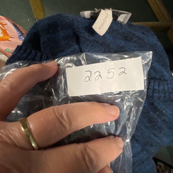 LOGO Lori Goldstein size large shark bite tunic . Cotton /cashmere - Picture 8 of 8